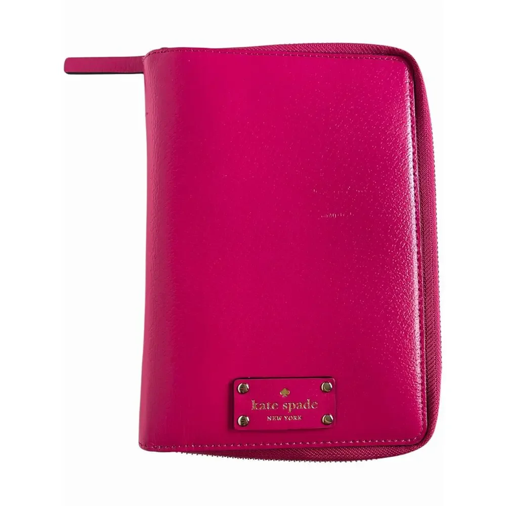 Kate Spade Wellesley Planner Organizer Pink Zip Around 6 Ring Binder Agenda